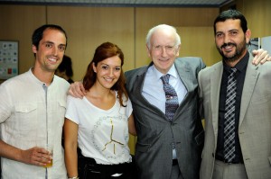 Junto a Maribel de GIA Fotografía, Leopoldo Abadía y José Antonio Rabadán de Novaire